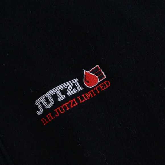 VTG Concord Coordinates Black Jutzi Limited Logo Leather And Wool Varsity Bomber - Picture 11 of 12